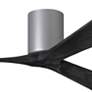 2_52" Matthews Irene 3H Nickel and Black Remote Hugger Ceiling Fan more views