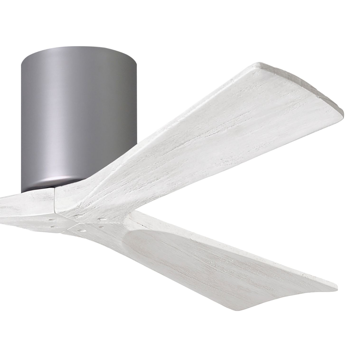 Image 3 52" Matthews Irene 3H Nickel and White Hugger Ceiling Fan with Remote more views