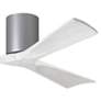 3_52" Matthews Irene 3H Nickel and White Hugger Ceiling Fan with Remote more views