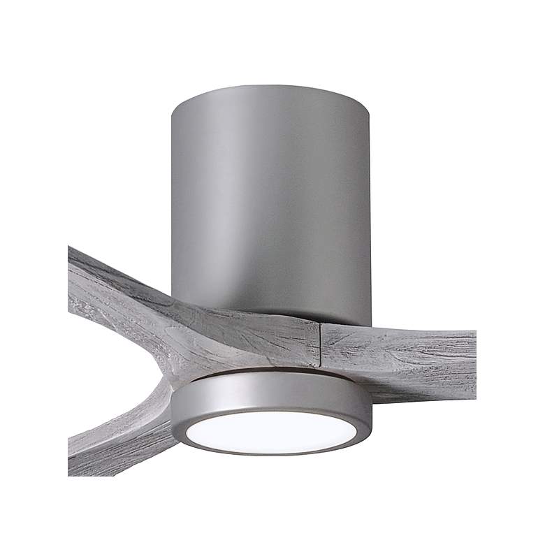 Image 2 52" Matthews Irene 3H Nickel Barnwood Remote Hugger LED Ceiling Fan more views