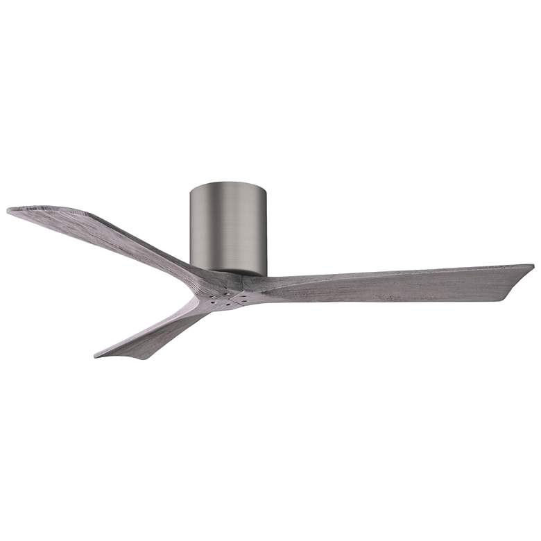 Image 1 52" Matthews Irene 3H Pewter and Barnwood Remote Hugger Ceiling Fan