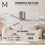 52" Matthews Irene 3H Pewter and Barnwood Remote Hugger Ceiling Fan