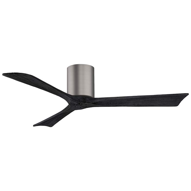 Image 1 52" Matthews Irene 3H Pewter and Black Remote Hugger Ceiling Fan