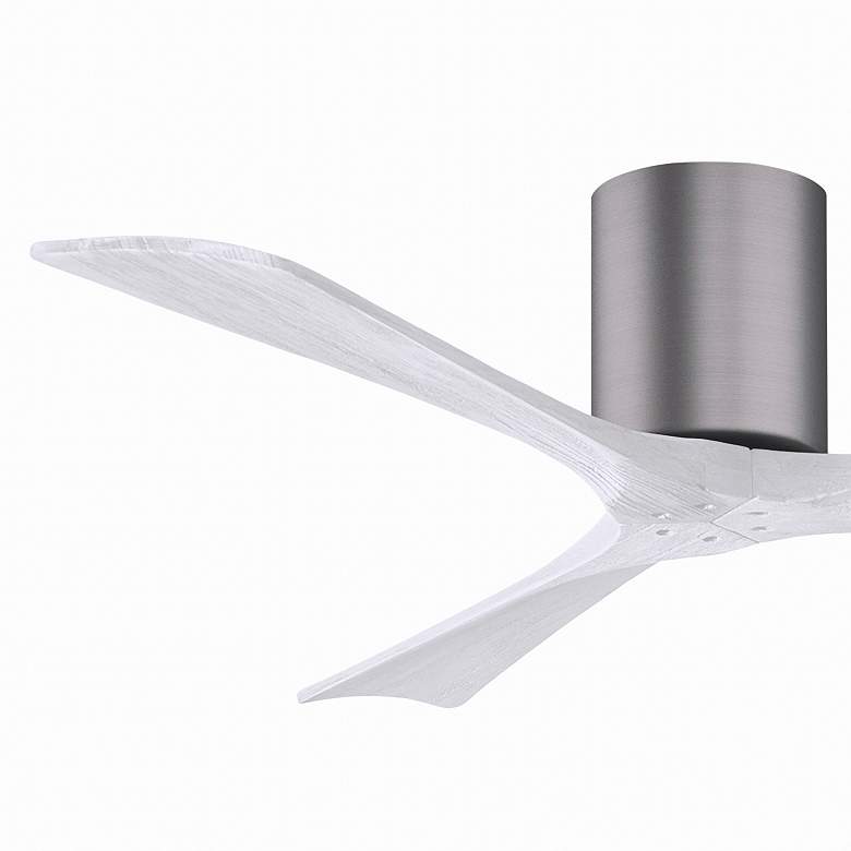 Image 3 52" Matthews Irene 3H Pewter and White Remote Hugger Ceiling Fan more views
