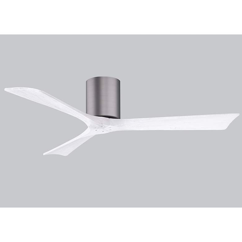 Image 7 52" Matthews Irene 3H Pewter and White Remote Hugger Ceiling Fan more views