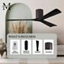 52" Matthews Irene 3H Textured Bronze Remote Hugger Ceiling Fan