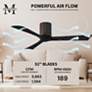 52" Matthews Irene 3H Textured Bronze Remote Hugger Ceiling Fan