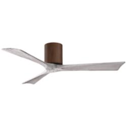 52" Matthews Irene 3H Walnut and Barnwood Remote Hugger Ceiling Fan