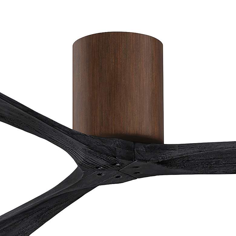 Image 2 52" Matthews Irene 3H Walnut and Matte Black Remote Hugger Ceiling Fan more views