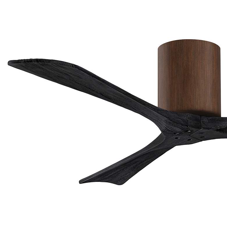 Image 3 52" Matthews Irene 3H Walnut and Matte Black Remote Hugger Ceiling Fan more views