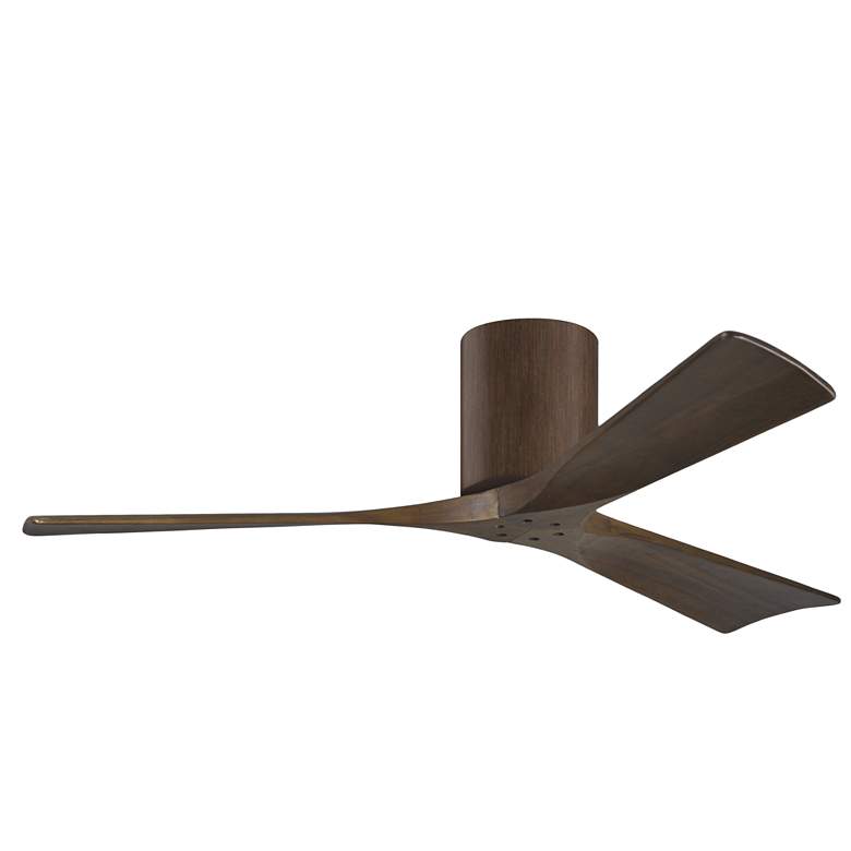 Image 1 52 inch Matthews Irene 3H Walnut Modern Hugger Ceiling Fan with Remote