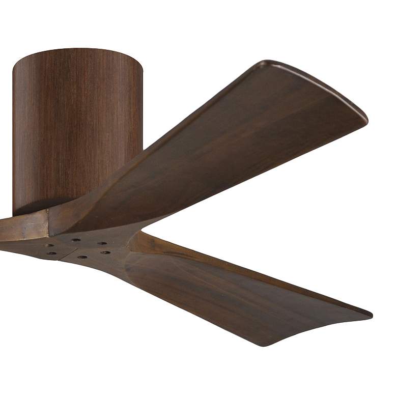 Image 3 52" Matthews Irene 3H Walnut Modern Hugger Ceiling Fan with Remote more views
