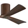 52" Matthews Irene 3H Walnut Modern Hugger Ceiling Fan with Remote