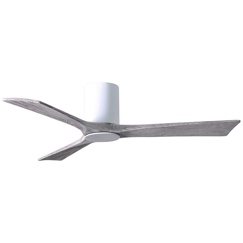 Image 1 52" Matthews Irene 3H White and Barnwood Remote Hugger LED Ceiling Fan