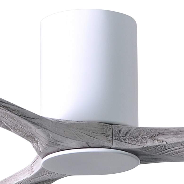 Image 2 52" Matthews Irene 3H White and Barnwood Remote Hugger LED Ceiling Fan more views