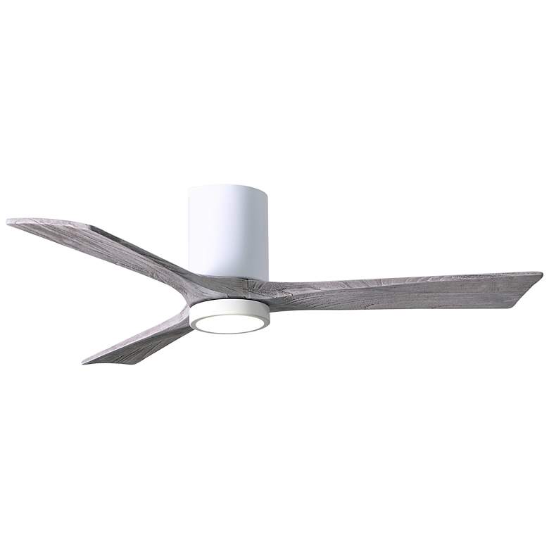 Image 3 52 inch Matthews Irene 3H White and Barnwood Remote Hugger LED Ceiling Fan more views