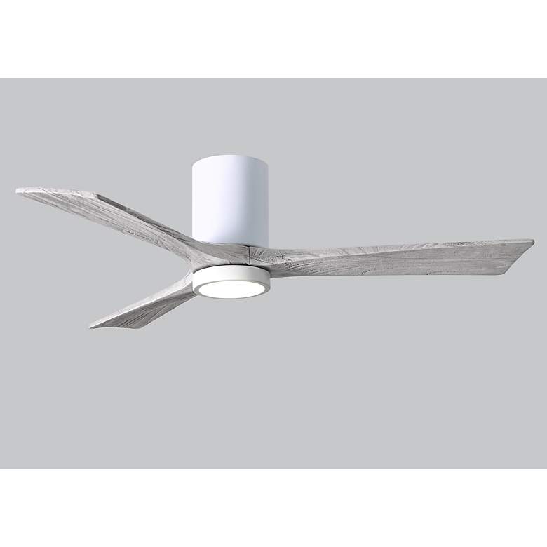 Image 5 52" Matthews Irene 3H White and Barnwood Remote Hugger LED Ceiling Fan more views