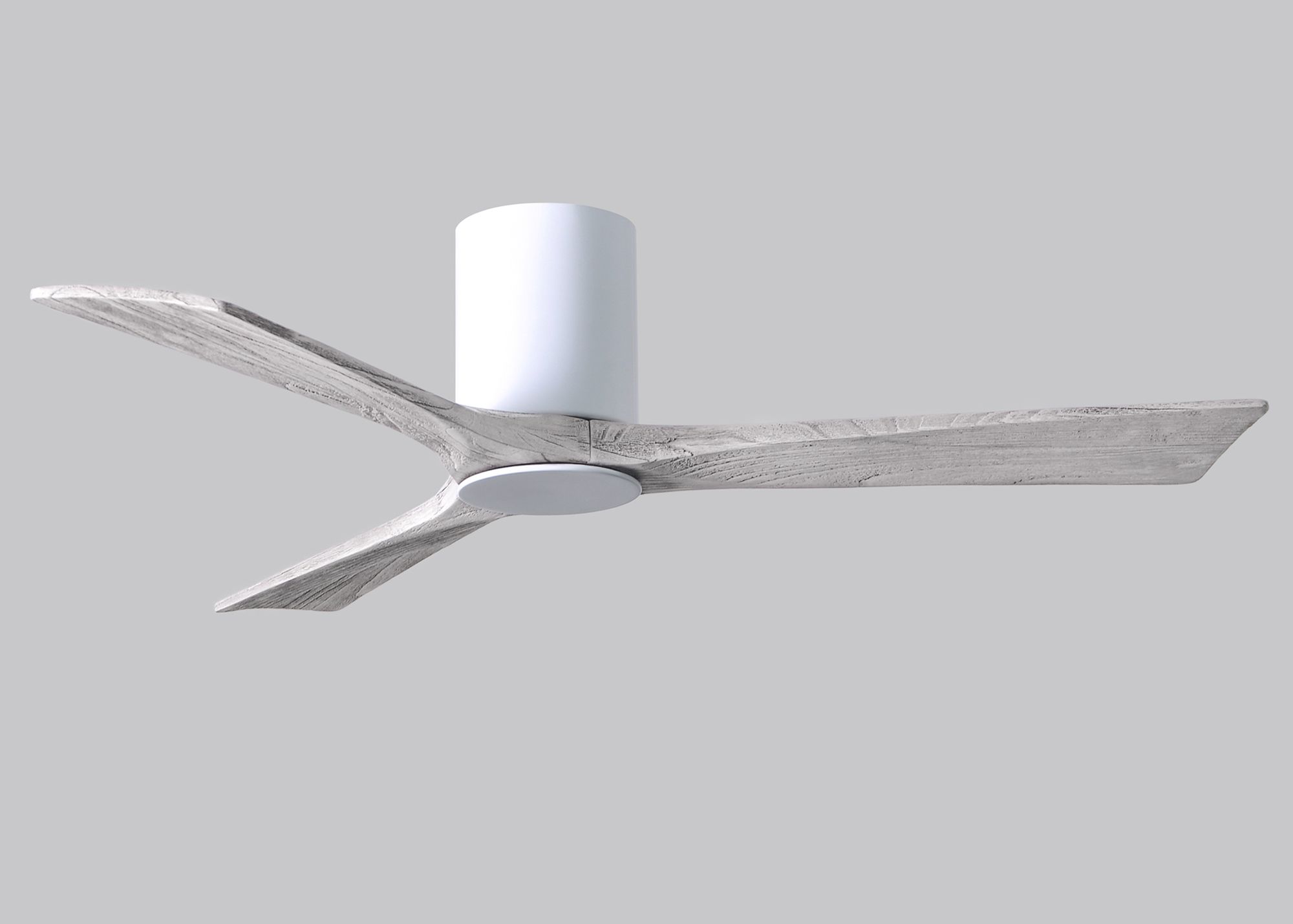 Image 6 52" Matthews Irene 3H White and Barnwood Remote Hugger LED Ceiling Fan more views