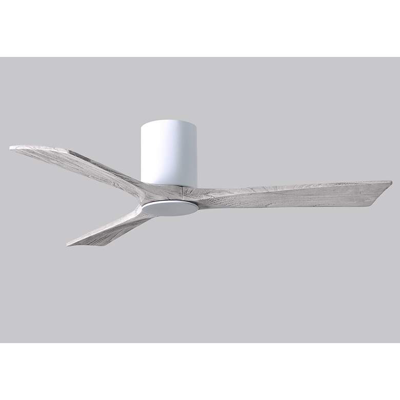 Image 6 52" Matthews Irene 3H White and Barnwood Remote Hugger LED Ceiling Fan more views