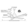 52" Matthews Irene-5 Bronze and Walnut Damp Ceiling Fan with Remote