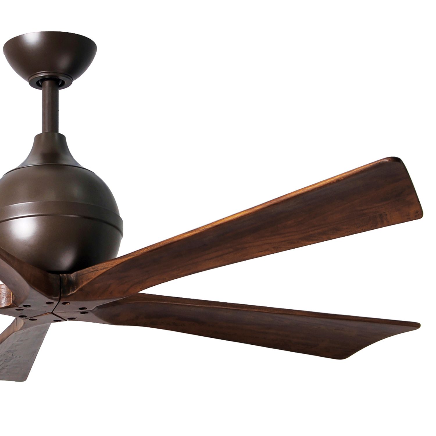 Image 4 52" Matthews Irene-5 Bronze and Walnut Damp Ceiling Fan with Remote more views