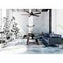 7_52" Matthews Irene-5 Bronze and Walnut Damp Ceiling Fan with Remote more views