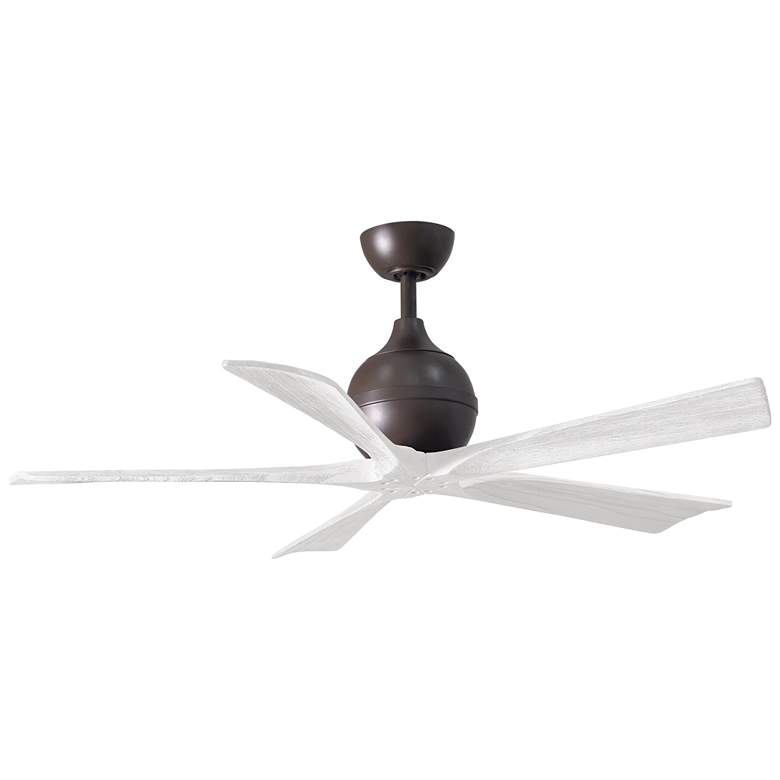 Image 1 52 inch Matthews Irene-5 Damp Bronze and White Ceiling Fan with Remote