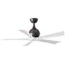 52" Matthews Irene-5 Damp Bronze and White Ceiling Fan with Remote