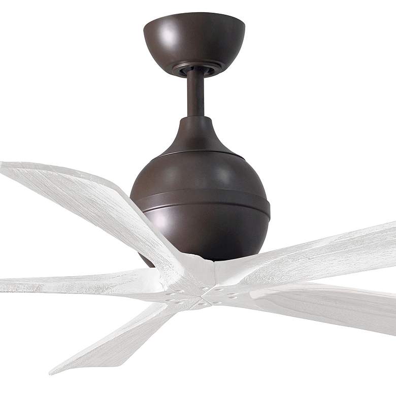 Image 2 52" Matthews Irene-5 Damp Bronze and White Ceiling Fan with Remote more views