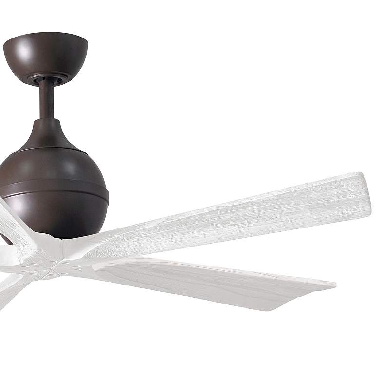 Image 3 52" Matthews Irene-5 Damp Bronze and White Ceiling Fan with Remote more views