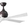 52" Matthews Irene-5 Damp Bronze and White Ceiling Fan with Remote