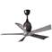 52" Matthews Irene-5 Damp Bronze Barnwood Ceiling Fan with Remote