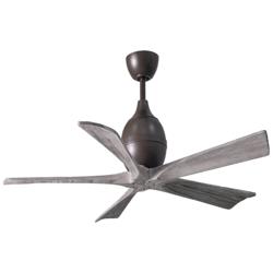 52&quot; Matthews Irene-5 Damp Bronze Barnwood Ceiling Fan with Remote