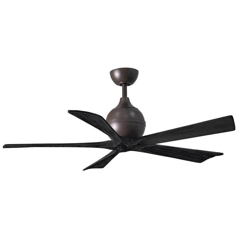 Image 1 52" Matthews Irene-5 Damp Textured Bronze Black Fan with Remote