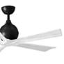 3_52" Matthews Irene-5 Matte Black White Damp Ceiling Fan with Remote more views