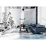 6_52" Matthews Irene-5 Matte Black White Damp Ceiling Fan with Remote more views