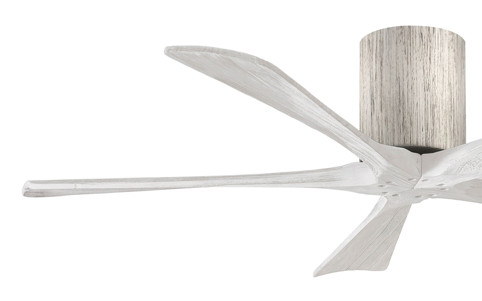 Image 3 52" Matthews Irene-5H Barnwood and White Hugger Remote Ceiling Fan more views