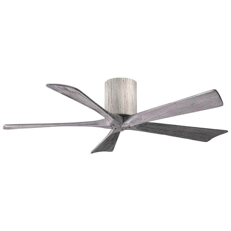 Image 1 52 inch Matthews Irene-5H Barnwood Damp Hugger Ceiling Fan with Remote