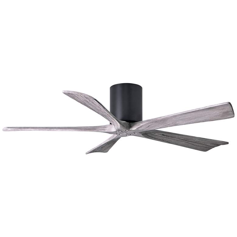 Image 2 52" Matthews Irene-5H Black and Barnwood Hugger Remote Ceiling Fan