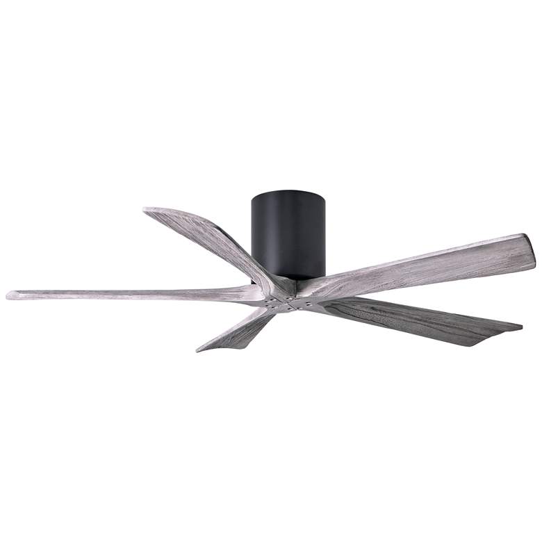 Image 2 52 inch Matthews Irene-5H Black and Barnwood Hugger Remote Ceiling Fan