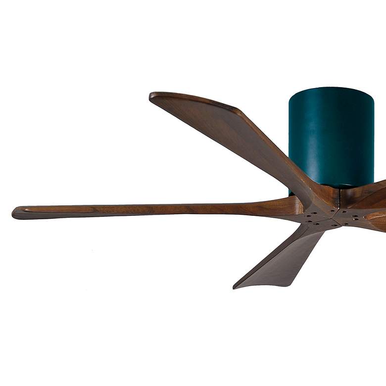Image 3 52" Matthews Irene-5H Black and Walnut Hugger Ceiling Fan with Remote more views