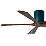 3_52" Matthews Irene-5H Black and Walnut Hugger Ceiling Fan with Remote more views
