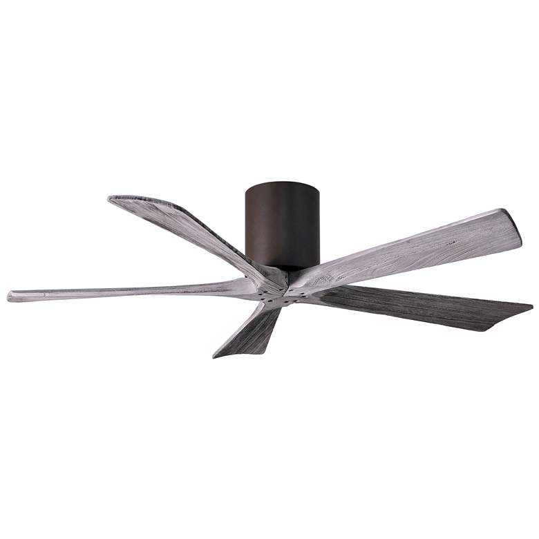 Image 1 52" Matthews Irene-5H Bronze and Barnwood Hugger Remote Ceiling Fan