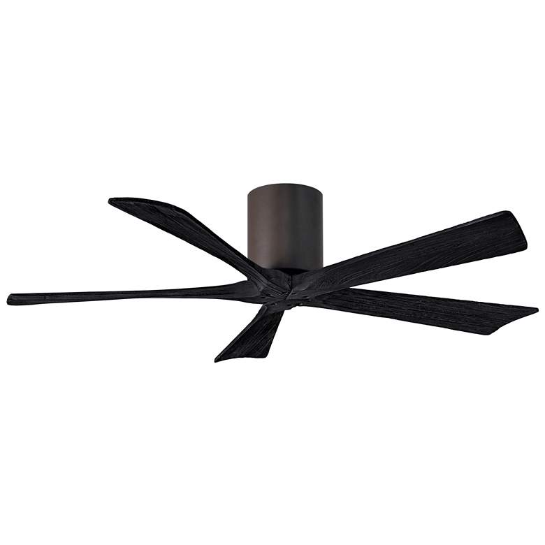 Image 1 52 inch Matthews Irene-5H Bronze and Black Hugger Ceiling Fan with Remote