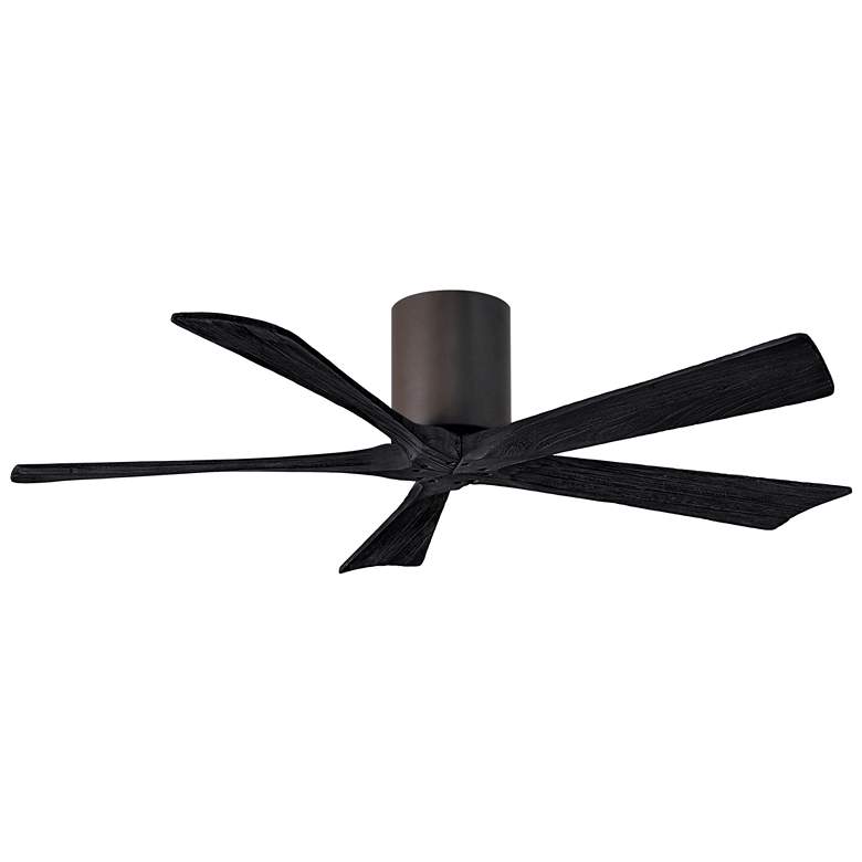 Image 1 52" Matthews Irene-5H Bronze and Black Hugger Ceiling Fan with Remote