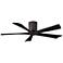 52" Matthews Irene-5H Bronze and Black Hugger Ceiling Fan with Remote
