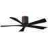 52" Matthews Irene-5H Bronze and Black Hugger Ceiling Fan with Remote