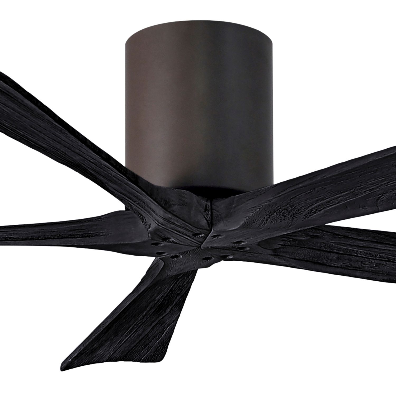 Image 2 52" Matthews Irene-5H Bronze and Black Hugger Ceiling Fan with Remote more views