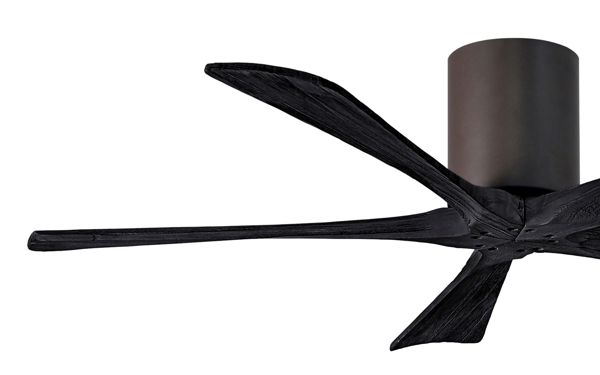 Image 3 52" Matthews Irene-5H Bronze and Black Hugger Ceiling Fan with Remote more views