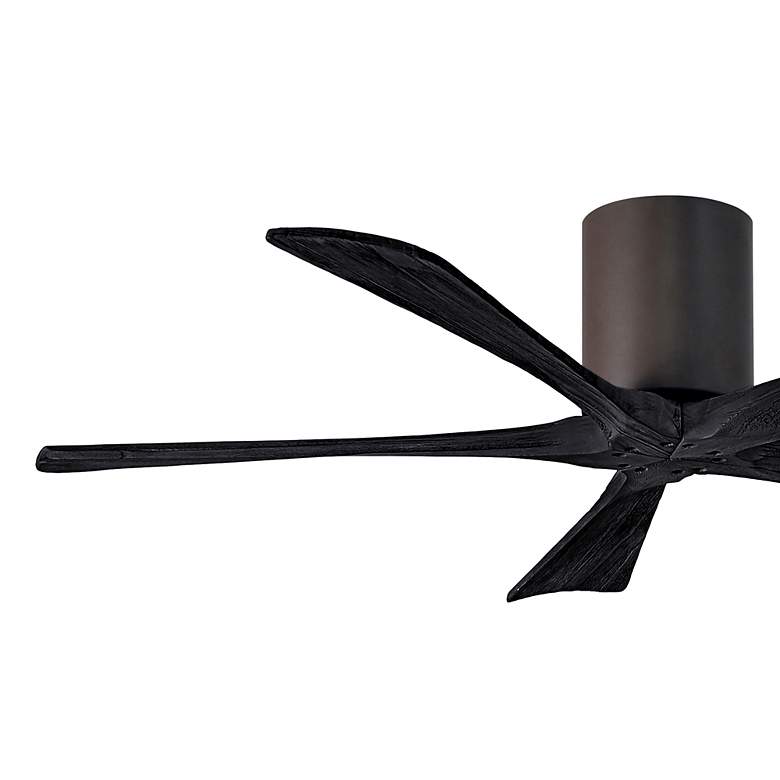 Image 3 52" Matthews Irene-5H Bronze and Black Hugger Ceiling Fan with Remote more views